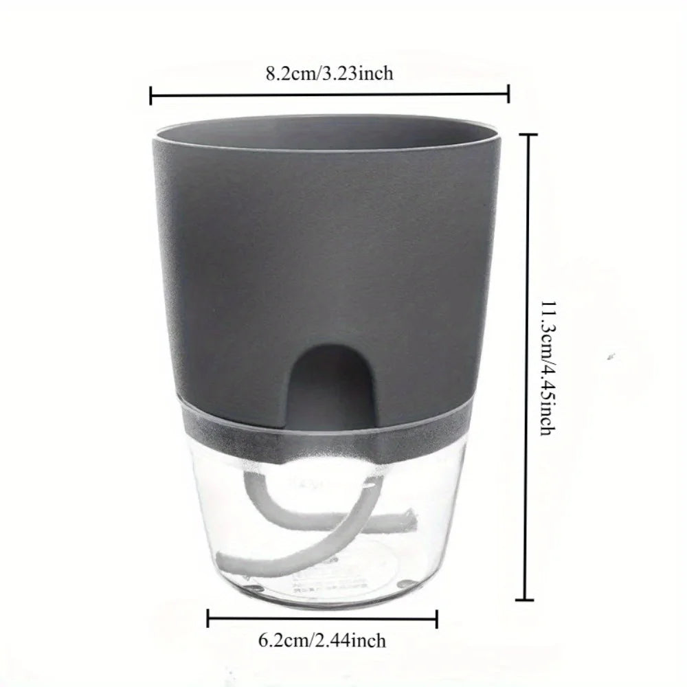 10/5Pcs Self Watering Plastic Flower Pot Double Layer Hydroponics Plants Bonsai Pot Vases Succulent Potted Home Office Decor