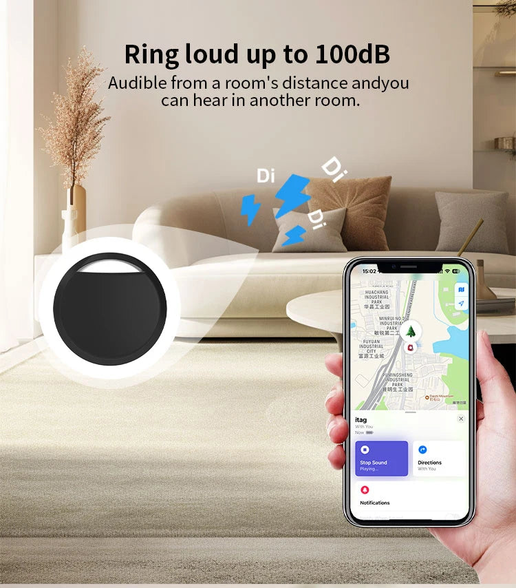 1/4 Pack Smart Tag for Apple Find My – Bluetooth Item Tracker with Left Behind Alert & Loud Beep for Keys Wallet Luggage Finder