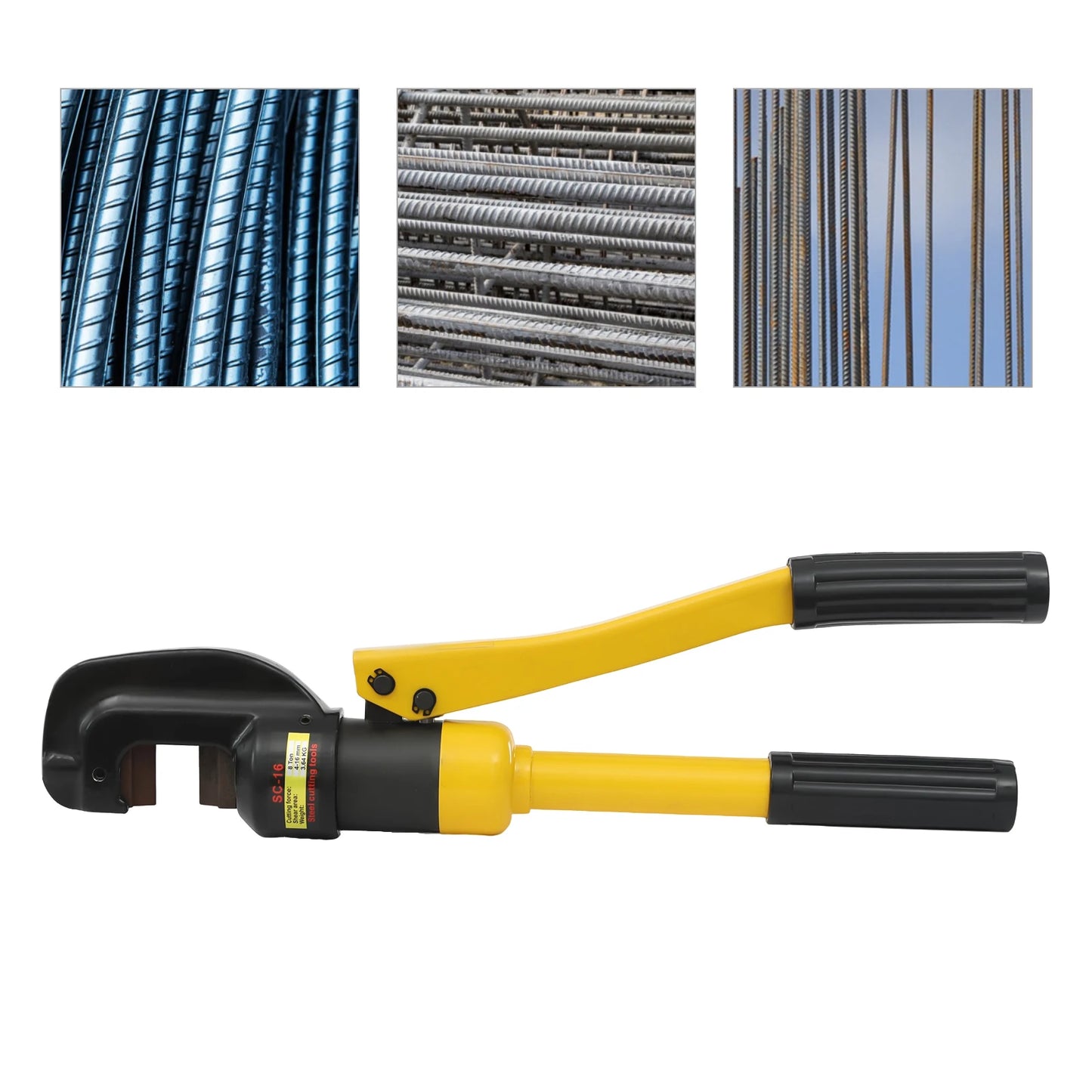 Hydraulic Hand Cutter Bolt Cutter 8T Manual 4-16mm Cutter Metal Cutting Tool Portable Toolbox Rebar Fences Chains