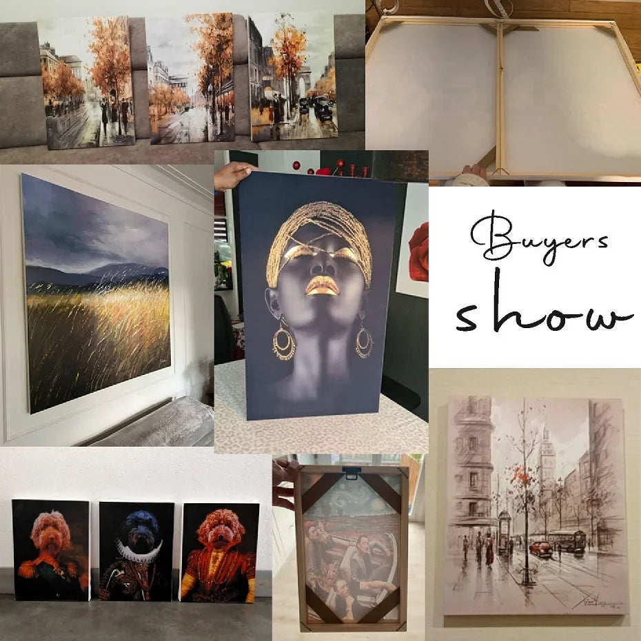 Various Sizes Canvas Frame Wooden Frames Natural Wooden Photo Oil Painting Canvas Diamond Painting Frames Canvas Wood Wall Frame
