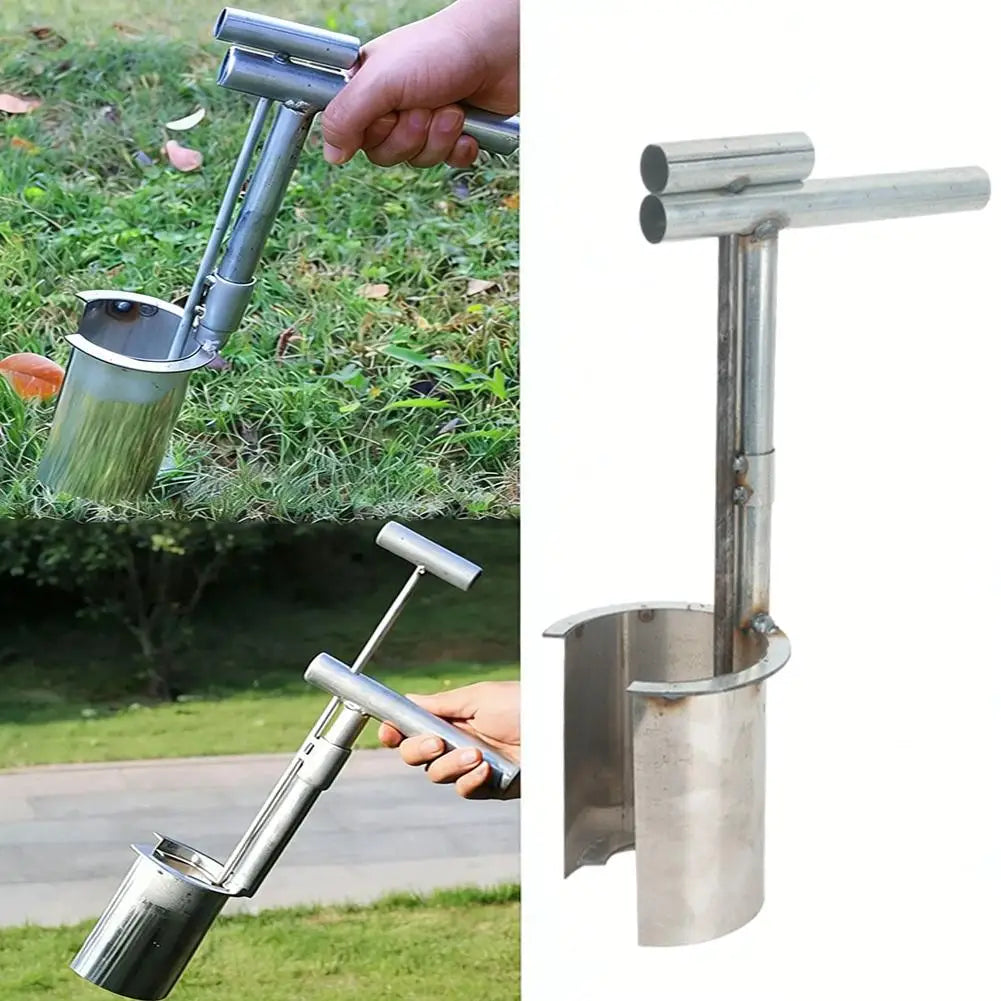 Stainless Steel Seedling Transplanter Handheld Planting Tool Wear-resistant Soil Sampler For Plant and Fruit Tree