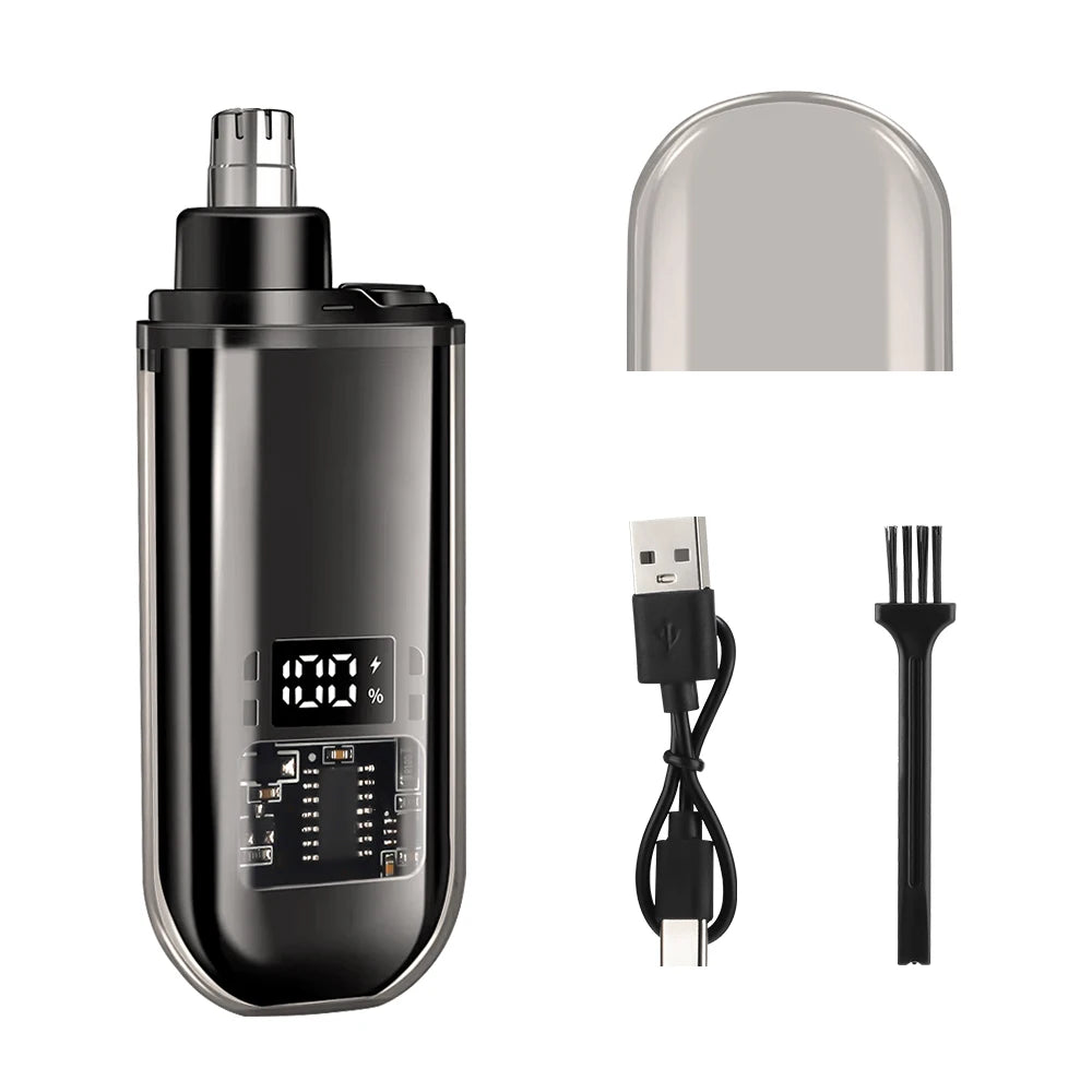 3 in 1 Mini Pocket Nose Hair Trimmer Painless Clipper Nose Ears Hair Eyebrow Waterproof Portable Trimmer For Men Women