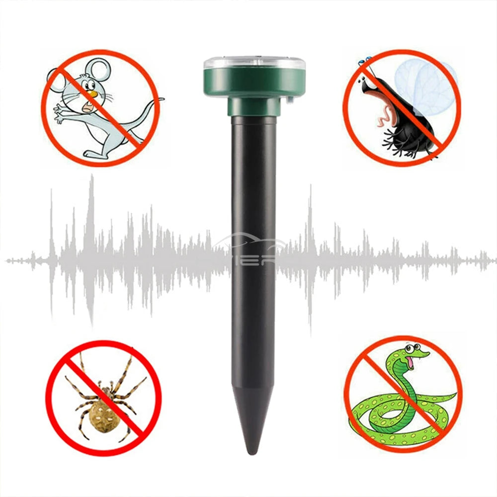 1/2/4/8 Solar Powered Ultrasonic Sonic  Mole Pest Rodent Repeller Repellent Yard Outdoor Lamp Backyard Farmland Mouse Repeller