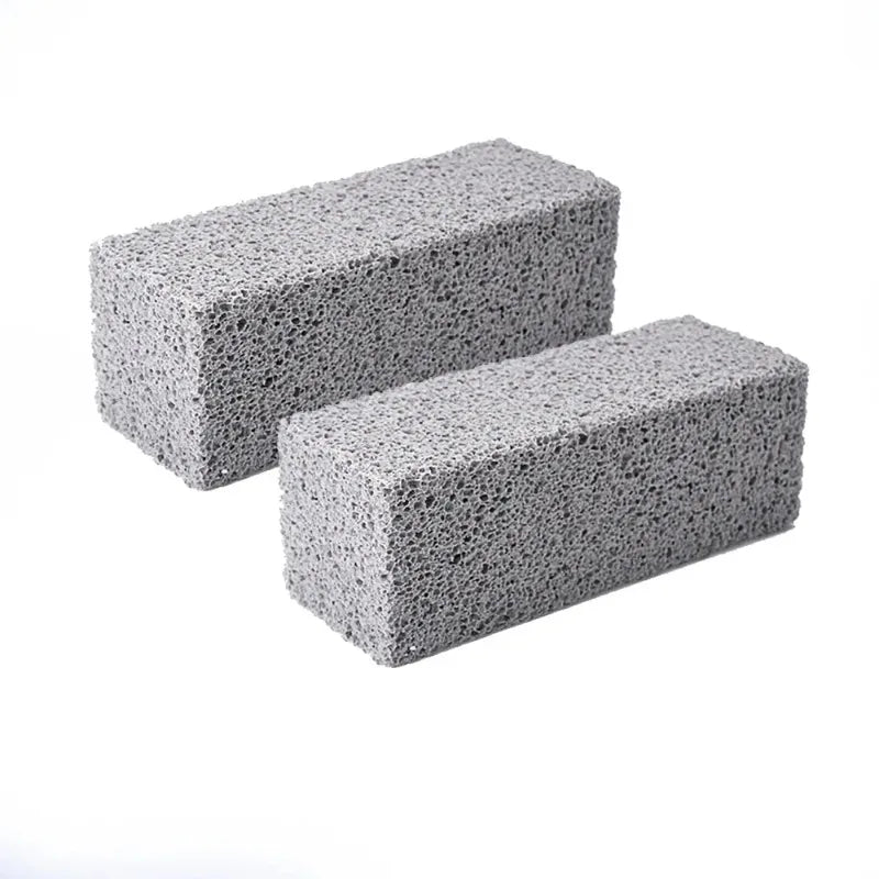 1PC BBQ Grill Cleaning Brush with Pumice Brick Block - Outdoor Kitchen Barbecue Cleaning Tool for Grill Rack
