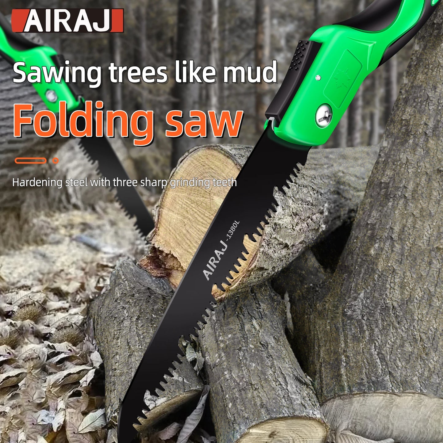 AIRAJ Multifunctional Folding Saw Steel Sharp And Wear-Resistant Portable Household Hand Saw Woodworking Saw