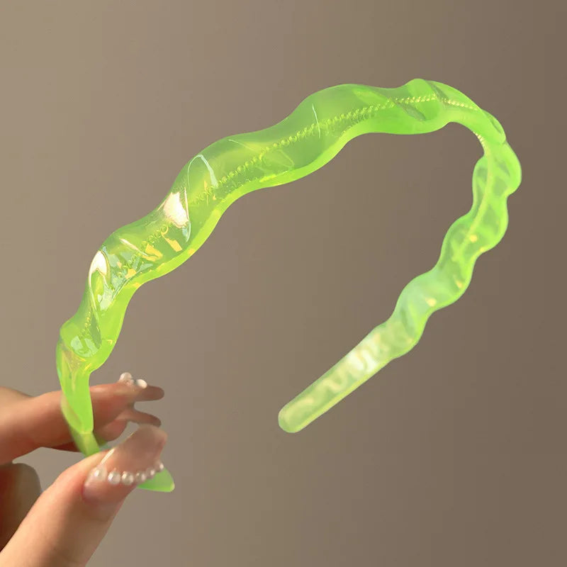 Cute Candy Jelly Color Hairbands with Tooth for Women Girls Anti-Skid Hairband Wash Face Hair Bands Korean Hair Accessories