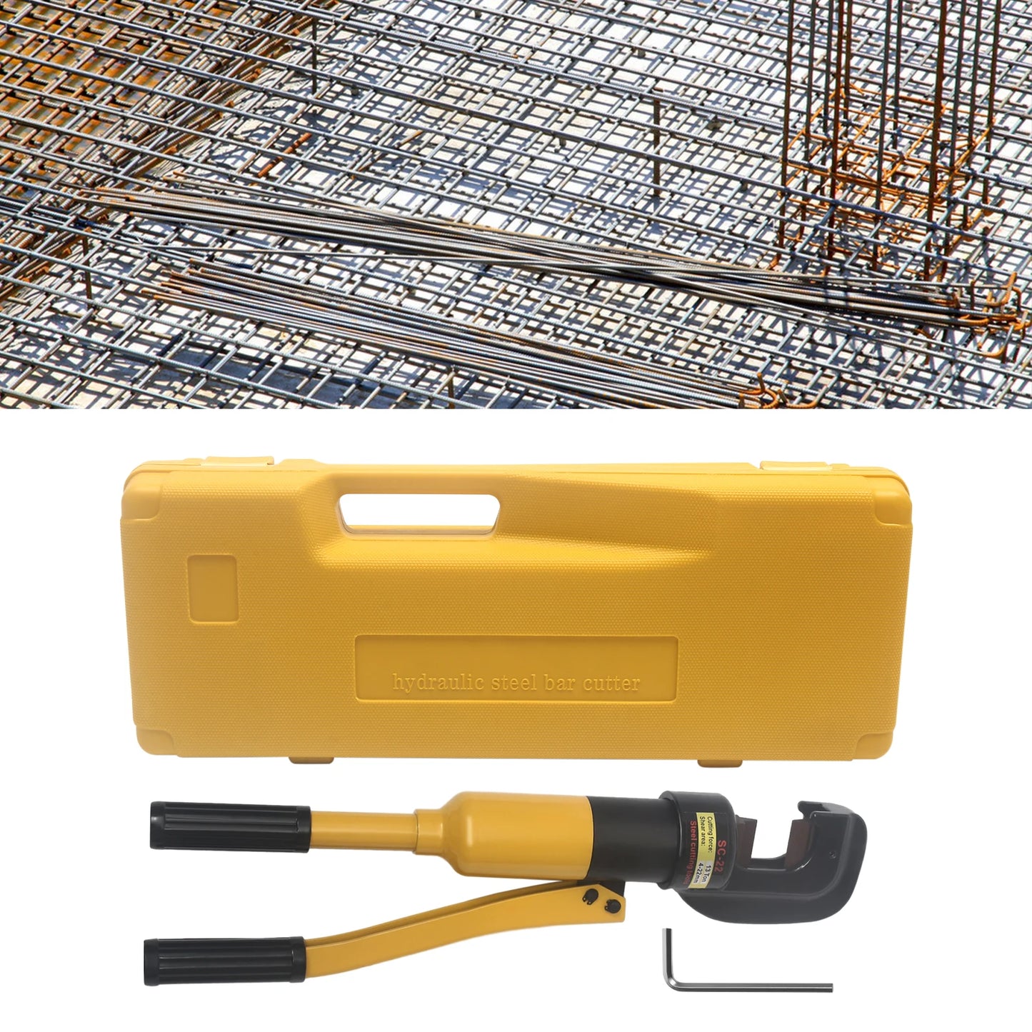 Hydraulic Hand Cutter Bolt Cutter 8T Manual 4-16mm Cutter Metal Cutting Tool Portable Toolbox Rebar Fences Chains