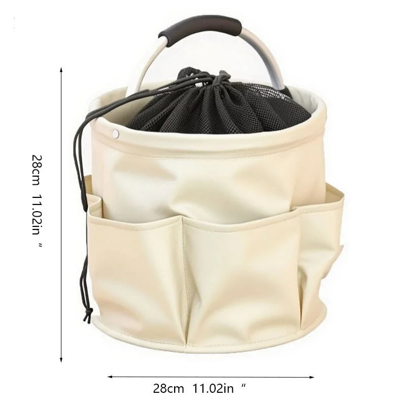 17L Large Storage Organiser Bag Folding Basket Picnic Tote Outdoor Cleaning Caddy with Handle Tool Bag Cleaning Supplies