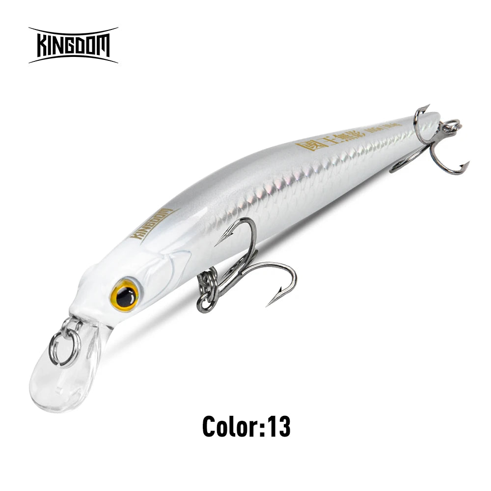 Kingdom Sinking Minnow Saltwater Fishing Lures  Crankbait  Hard Baits Good Action Wobblers Artificial Trout Lure For Sea Bass