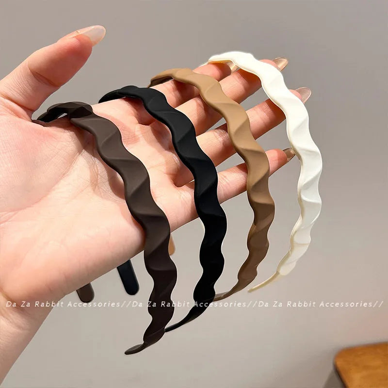 Solid Wave Plastic Hairband For Women Girls Sweet Hair Ornament Headband Hair Hoop Hair Band Fashion Hair Accessories