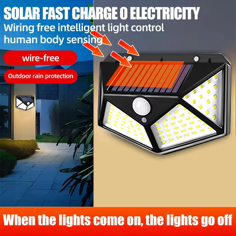 Multifunctional Solar Lamp Outdoor Garden Decoration Solar Led Light Waterproof Sunlight Powered Spotlight with Motion Sensor