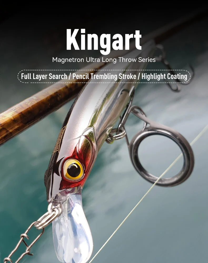 Kingdom Sinking Minnow Saltwater Fishing Lures  Crankbait  Hard Baits Good Action Wobblers Artificial Trout Lure For Sea Bass