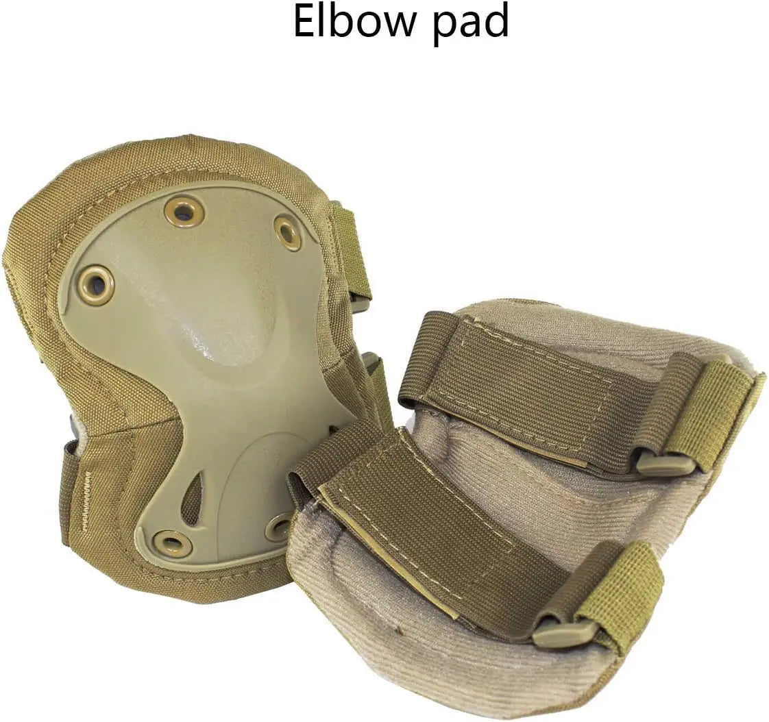Tactical Combat Knee & Elbow Protective Pads Set for Outdoor CS Paintball Game Cycling Safety Skateboarding Gear Skates Knee Pro