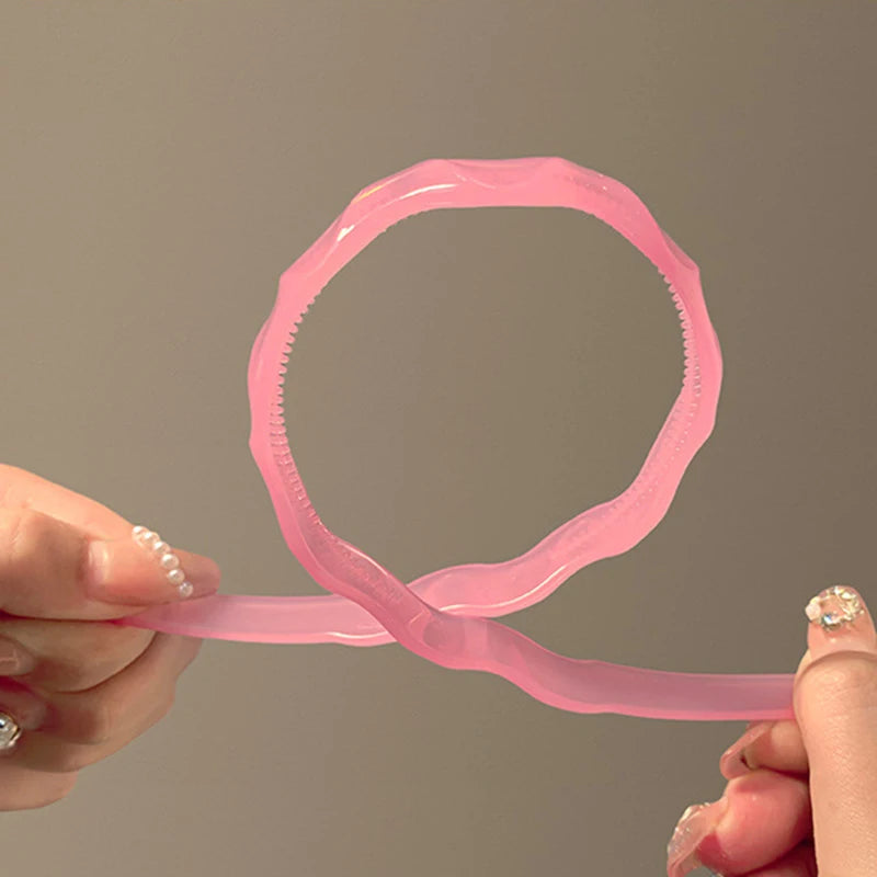 Cute Candy Jelly Color Hairbands with Tooth for Women Girls Anti-Skid Hairband Wash Face Hair Bands Korean Hair Accessories