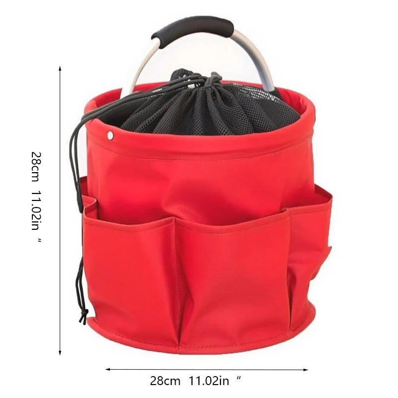 17L Large Storage Organiser Bag Folding Basket Picnic Tote Outdoor Cleaning Caddy with Handle Tool Bag Cleaning Supplies