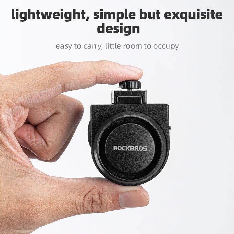 ROCKBROS Bicycle Bell Type-C Vibration Anti Theft Electric Bike Alarm Horn with Wireless Remote Control Security Alarm System