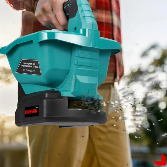 6 Gears Automatic Fertilizer Spreader Handheld Electric Fertilizer Spreader Grass Seed Vegetable Garden Power Tools Agricultural