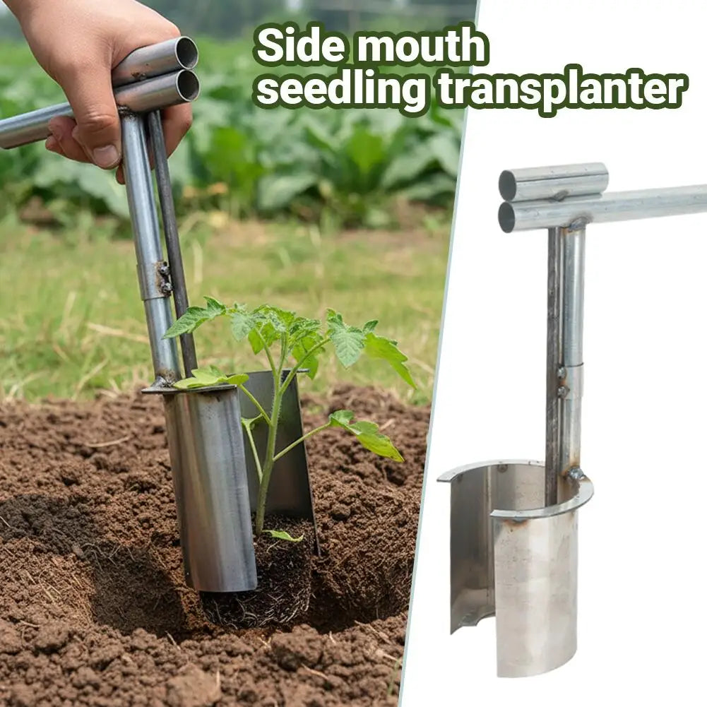 Stainless Steel Seedling Transplanter Handheld Planting Tool Wear-resistant Soil Sampler For Plant and Fruit Tree