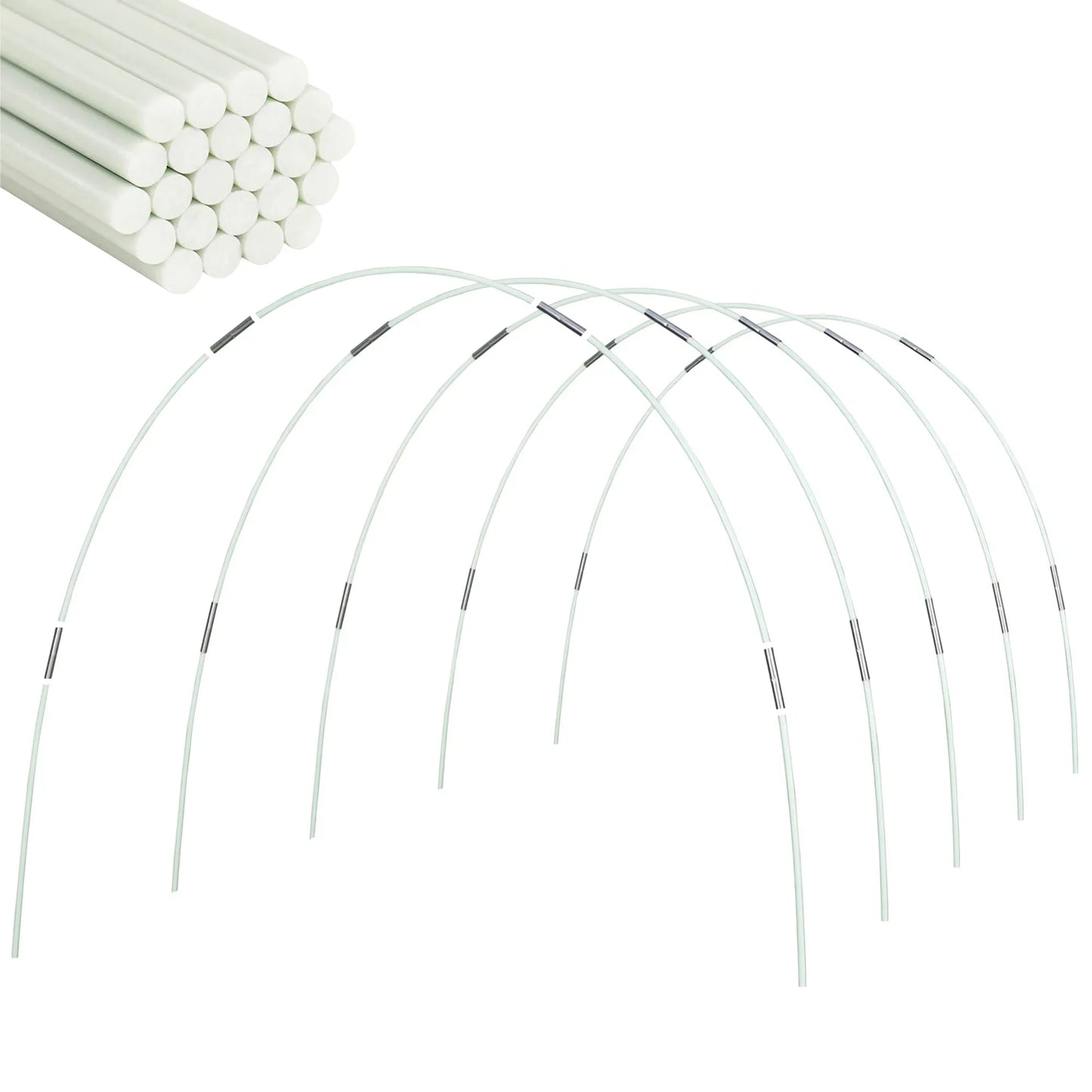 Gardening Small Arch Shed Support Frame Vegetable Garden Greenhouse Fiberglass Support Rod
