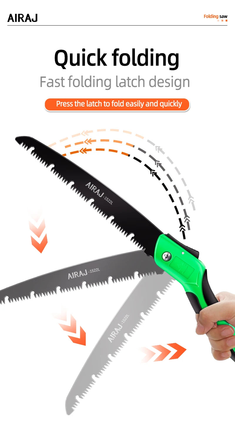 AIRAJ Multifunctional Folding Saw Steel Sharp And Wear-Resistant Portable Household Hand Saw Woodworking Saw